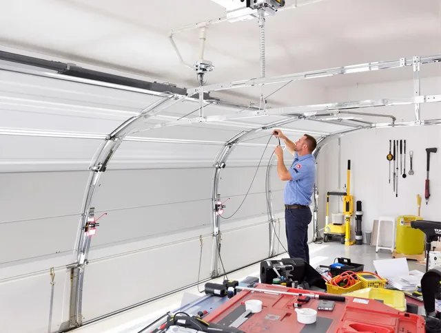 Garage door cable repair service by Suffield Garage Door Repair in Suffield