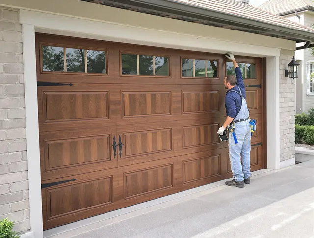 Custom garage door showcase by Suffield Garage Door Repair in Suffield
