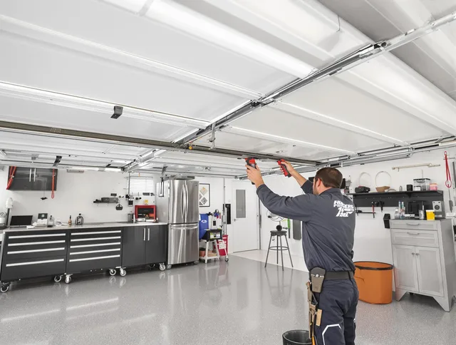 Overhead garage door repair service by Suffield Garage Door Repair in Suffield